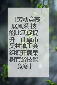劳动竞赛展风采 技能比武促提升｜曲阜市吴村镇工会组织开展果树套袋技能竞赛